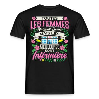 Infirmière Scolaire Humour Cadeaux - T-shirt homme - noir - Devant - AI Model Male 178 light (178cm)