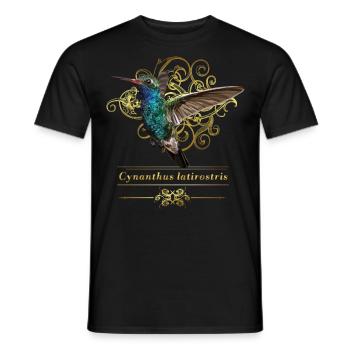 Piquiancho hummingbird - Men's T-Shirt - black - Front - AI Model Male 178 light (178cm)