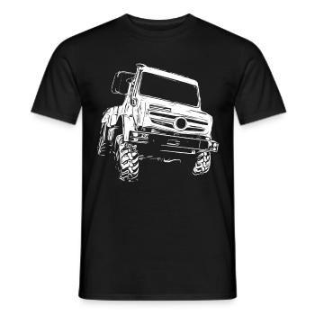 Unimog, véhicule utilitaire, camion, Unimog 406, tracteur - T-shirt homme - noir - Devant - AI Model Male 178 light (178cm)