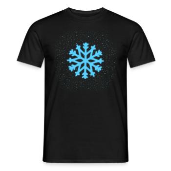 Flocon de neige - T-shirt homme - noir - Devant - AI Model Male 178 light (178cm)