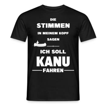 Kanu Kanusport Wassersport Boot Kanufahrer lustig - Männer T-Shirt - Schwarz - Vorne - AI Model Male 178 light (178cm)