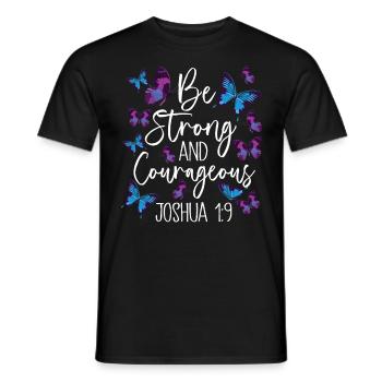Christlicher Bibelvers Religion Schmetterling - Männer T-Shirt - Schwarz - Vorne - AI Model Male 178 light (178cm)