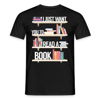 Lire la littérature - T-shirt homme - noir - Devant - AI Model Male 178 light (178cm)