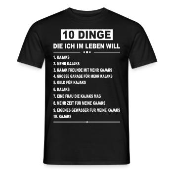 Kajak Wassersport Paddeln Kajakfahren Kajakfahrer - Männer T-Shirt - Schwarz - Vorne - AI Model Male 178 light (178cm)