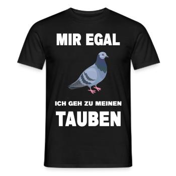 Taube Taubenzüchter Tauben Vogel Brieftaube lustig - Männer T-Shirt - Schwarz - Vorne - AI Model Male 178 light (178cm)