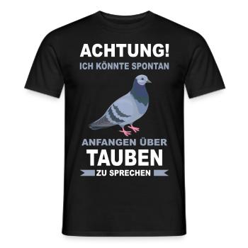 Taube Taubenzüchter Tauben Vogel Brieftaube lustig - Männer T-Shirt - Schwarz - Vorne - AI Model Male 178 light (178cm)