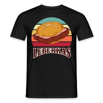 Retro - Leberkäsesemmel - Vintage - Leberkas - Männer T-Shirt - Schwarz - Vorne - AI Model Male 178 light (178cm)