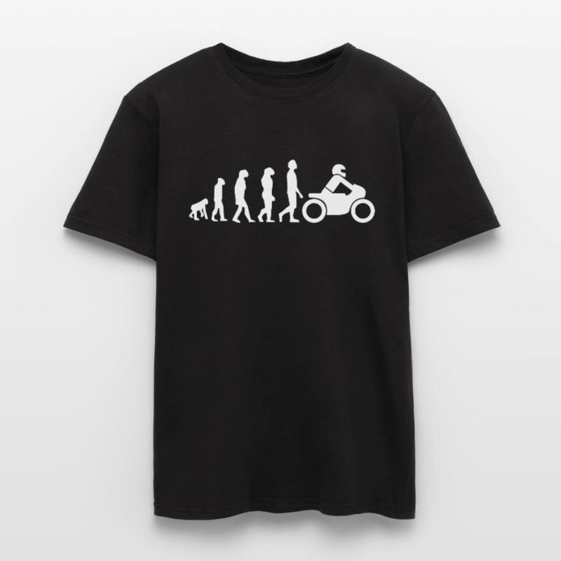 EVOLUTION GESCHENK MOTORRADFAHRER Männer T-Shirt