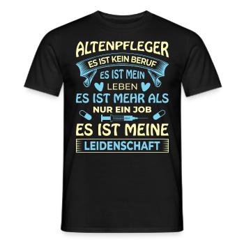 Altenpflegerin Altenpfleger Pfleger Pflegehelfer - Männer T-Shirt - Schwarz - Vorne - AI Model Male 178 light (178cm)