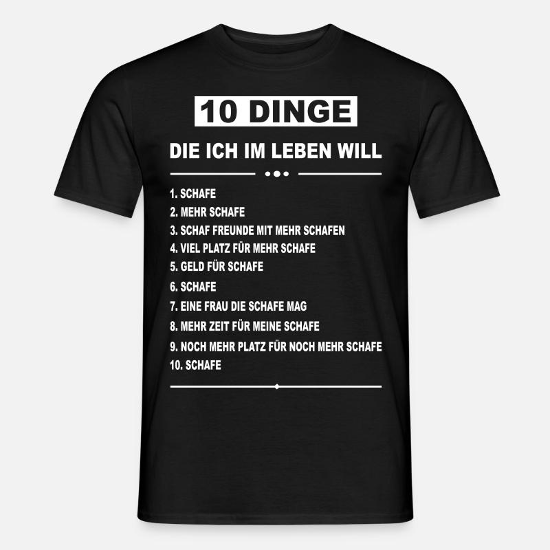 Schaf Schafe Lamm Wolle Tier Schäfer Schäfchen - Männer T-Shirt - Schwarz