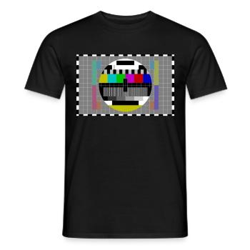 print 80s - Men's T-Shirt - black - Front - AI Model Male 178 light (178cm)