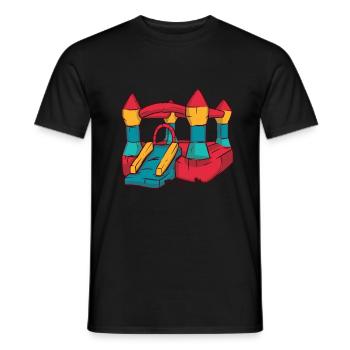 Bouncy Castle Children's Birthday Party Party Play Fun - Men's T-Shirt - black - Front - AI Model Male 178 light (178cm)