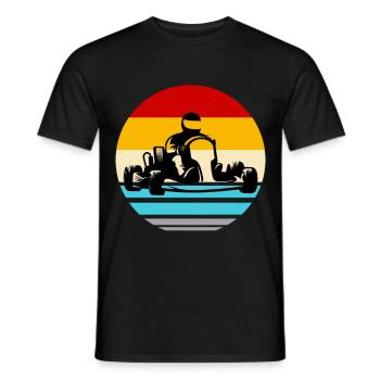 Go Kart Rennfahrer Gokart Motorsport Kart Fahrer - Männer T-Shirt - Schwarz - Vorne - AI Model Male 178 light (178cm)