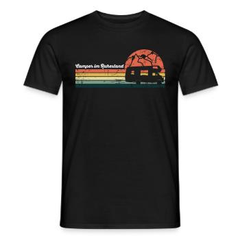 Camper im Ruhestand - Männer T-Shirt - Schwarz - Vorne - AI Model Male 178 light (178cm)