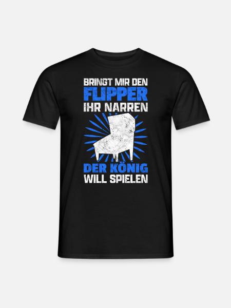 Bringt mir den Flipperautomat Pinball Spruch - Männer T-Shirt - Schwarz