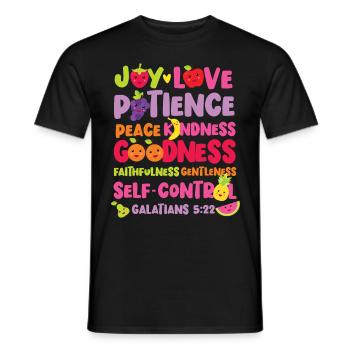Religion biblique chrétienne - T-shirt homme - noir - Devant - AI Model Male 178 light (178cm)