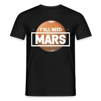 Mars - T-shirt homme - noir - Devant - AI Model Male 178 light (178cm)