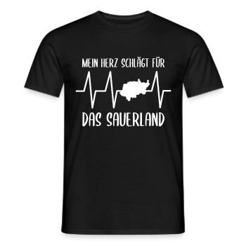 Lustiger Sauerland Spruch als Geschenk! - Männer T-Shirt - Schwarz - Vorne - AI Model Male 178 light (178cm)