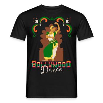 Bollywood Music, Bollywooddance, Dance - Men's T-Shirt - black - Front - AI Model Male 178 light (178cm)