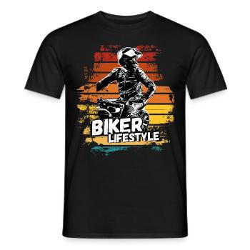Motorcycle Lifestyle / Motorrad / Motorräder biker - Männer T-Shirt - Schwarz - Vorne - AI Model Male 178 light (178cm)
