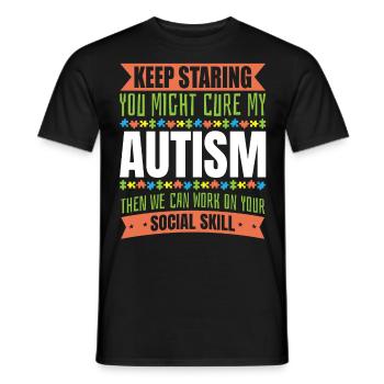 Autisme Conscience - T-shirt homme - noir - Devant - AI Model Male 178 light (178cm)