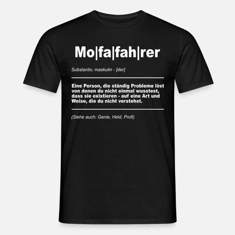 Mofa Moped Mofafahrer Mopedfahrer Mopeds Mokick - Männer T-Shirt - Schwarz