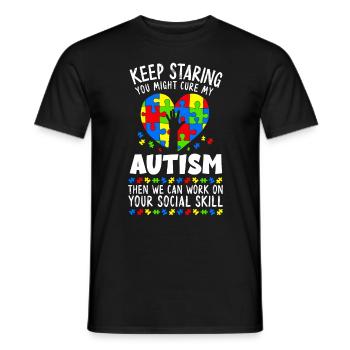 Autismus Bewusstsein - Männer T-Shirt - Schwarz - Vorne - AI Model Male 178 light (178cm)