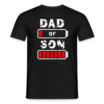 Dad of son - Men's T-Shirt - black - Front - AI Model Male 178 light (178cm)