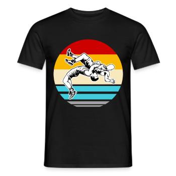 Lutte lutter Arts martiaux Sport Lutte libre Style libre - T-shirt homme - noir - Devant - AI Model Male 178 light (178cm)