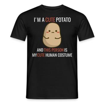 I’m a cute Potato - T-shirt homme - noir - Devant - AI Model Male 178 light (178cm)