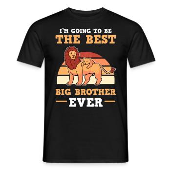 I'm Going To Be The Best Big Brother Ever For - Men's T-Shirt - black - Front - AI Model Male 178 light (178cm)