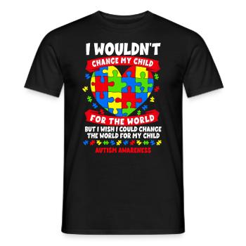 Autismus Bewusstsein - Männer T-Shirt - Schwarz - Vorne - AI Model Male 178 light (178cm)