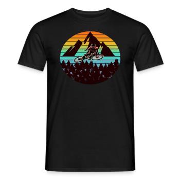 Vélos vélos vélo rétro vélo - T-shirt homme - noir - Devant - AI Model Male 178 light (178cm)