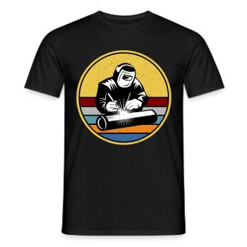 Welder Welding Profession Welding Craftsman - Men's T-Shirt - black - Front - AI Model Male 178 light (178cm)