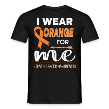 Ich trage Orange für mich | Nierenkrebs - Männer T-Shirt - Schwarz - Vorne - AI Model Male 178 light (178cm)