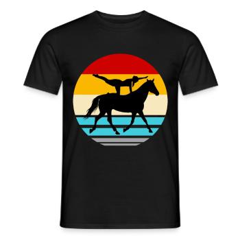Voltage horse riding rider gymnastics acrobatics - Men's T-Shirt - black - Front - AI Model Male 178 light (178cm)