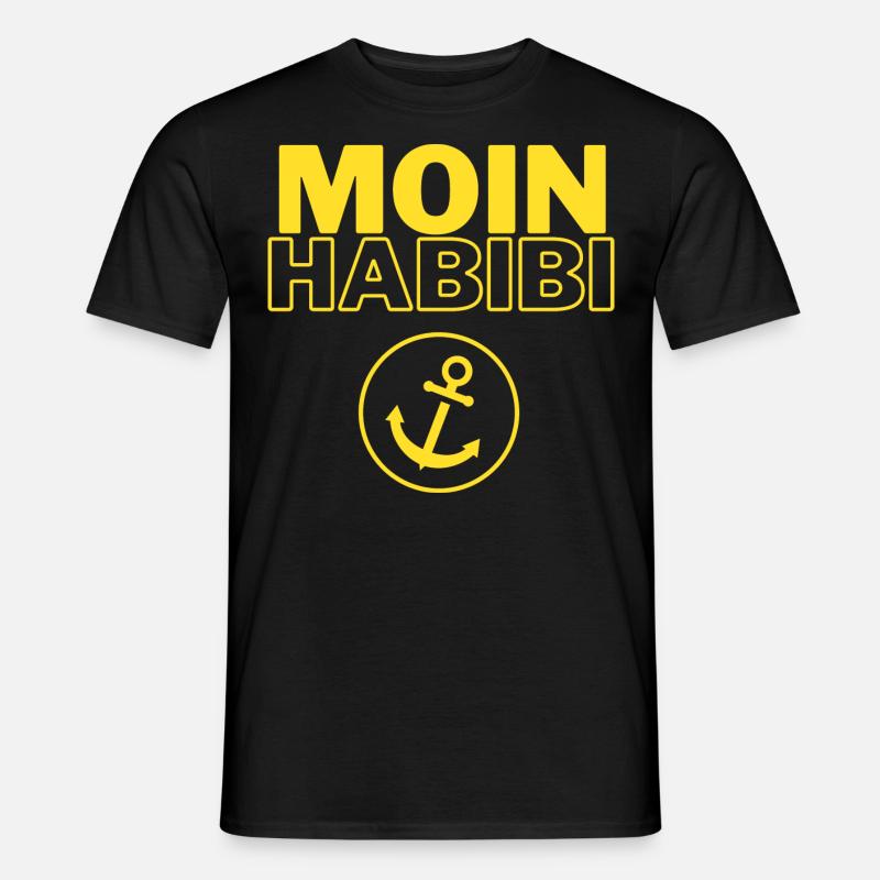 Moin Habibi - Männer T-Shirt - Schwarz