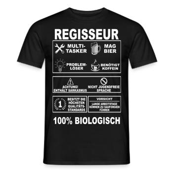 Regisseur Filmemacher Regie Kino Beruf Fernsehen - Männer T-Shirt - Schwarz - Vorne - AI Model Male 178 light (178cm)
