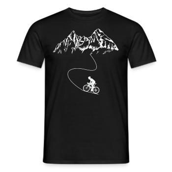 Bicycle Road Bike Bike Race Bike Tour - Men's T-Shirt - black - Front - AI Model Male 178 light (178cm)