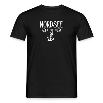 Nordsee - Männer T-Shirt - Schwarz - Vorne - AI Model Male 178 light (178cm)
