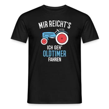 Trecker Oldtimer Landwirt Geschenkidee - Männer T-Shirt - Schwarz - Vorne - AI Model Male 178 light (178cm)