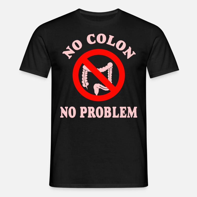 Intet kolon intet problem - T-shirt til herrer - sort