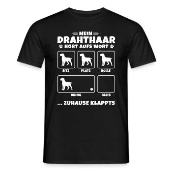 Allemand Poils de fil de chien Poils de fil Dicton - T-shirt homme - noir - Devant - AI Model Male 178 light (178cm)