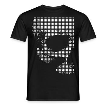 Raster Skull - Männer T-Shirt - Schwarz - Vorne - AI Model Male 178 light (178cm)