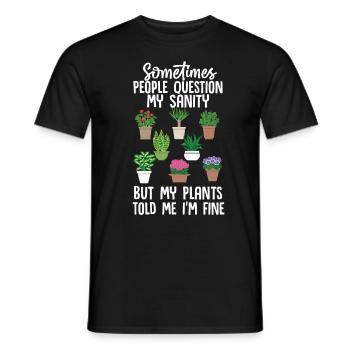 Gardener Plants - Men's T-Shirt - black - Front - AI Model Male 178 light (178cm)