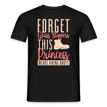 Hiking Girl Princess Loves Boots - Men's T-Shirt - black - Front - AI Model Male 178 light (178cm)