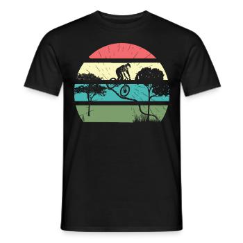 Vélos vélos vélo rétro vélo - T-shirt homme - noir - Devant - AI Model Male 178 light (178cm)