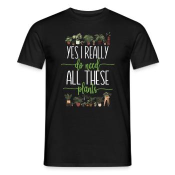 Gardener Plants - Men's T-Shirt - black - Front - AI Model Male 178 light (178cm)