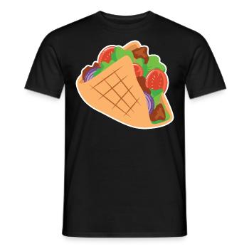 Doner Kebab Comic - Fast Food - Men's T-Shirt - black - Front - AI Model Male 178 light (178cm)