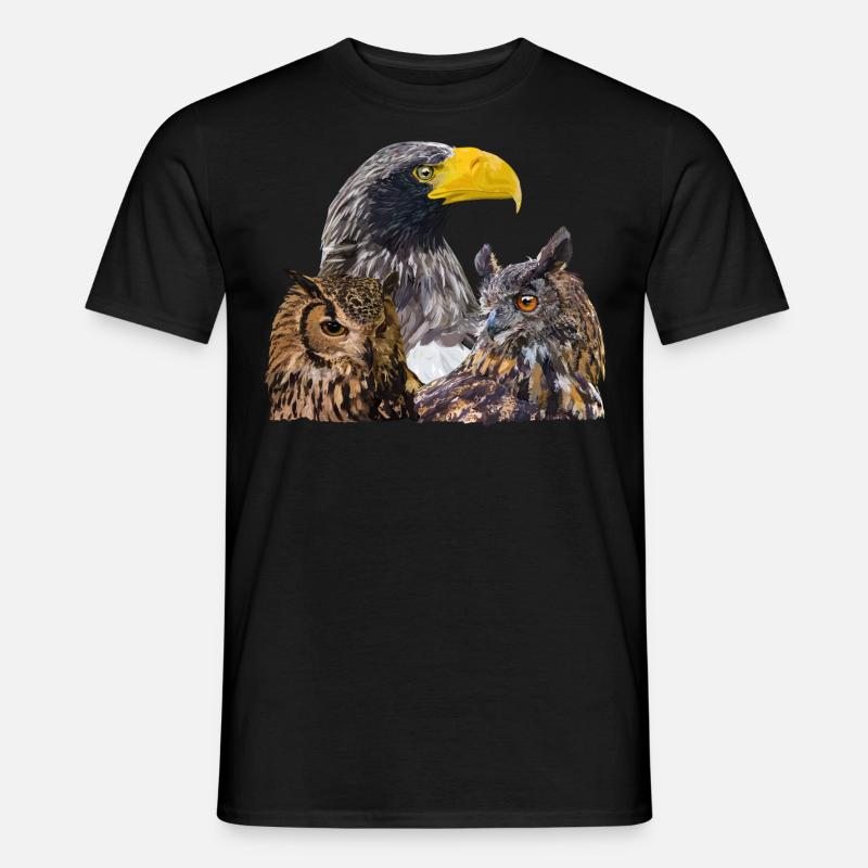 Greifvögel - Männer T-Shirt - Schwarz